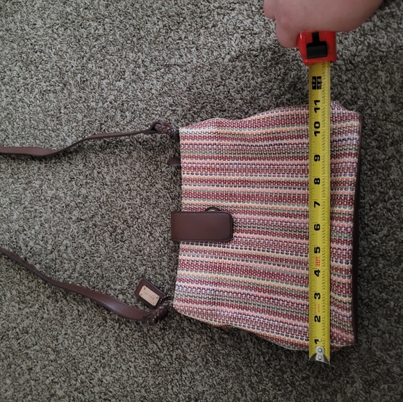 Relic Brand Boho Style Striped Shoulder Bag Purse 3 Compartment - Picture 10 of 11